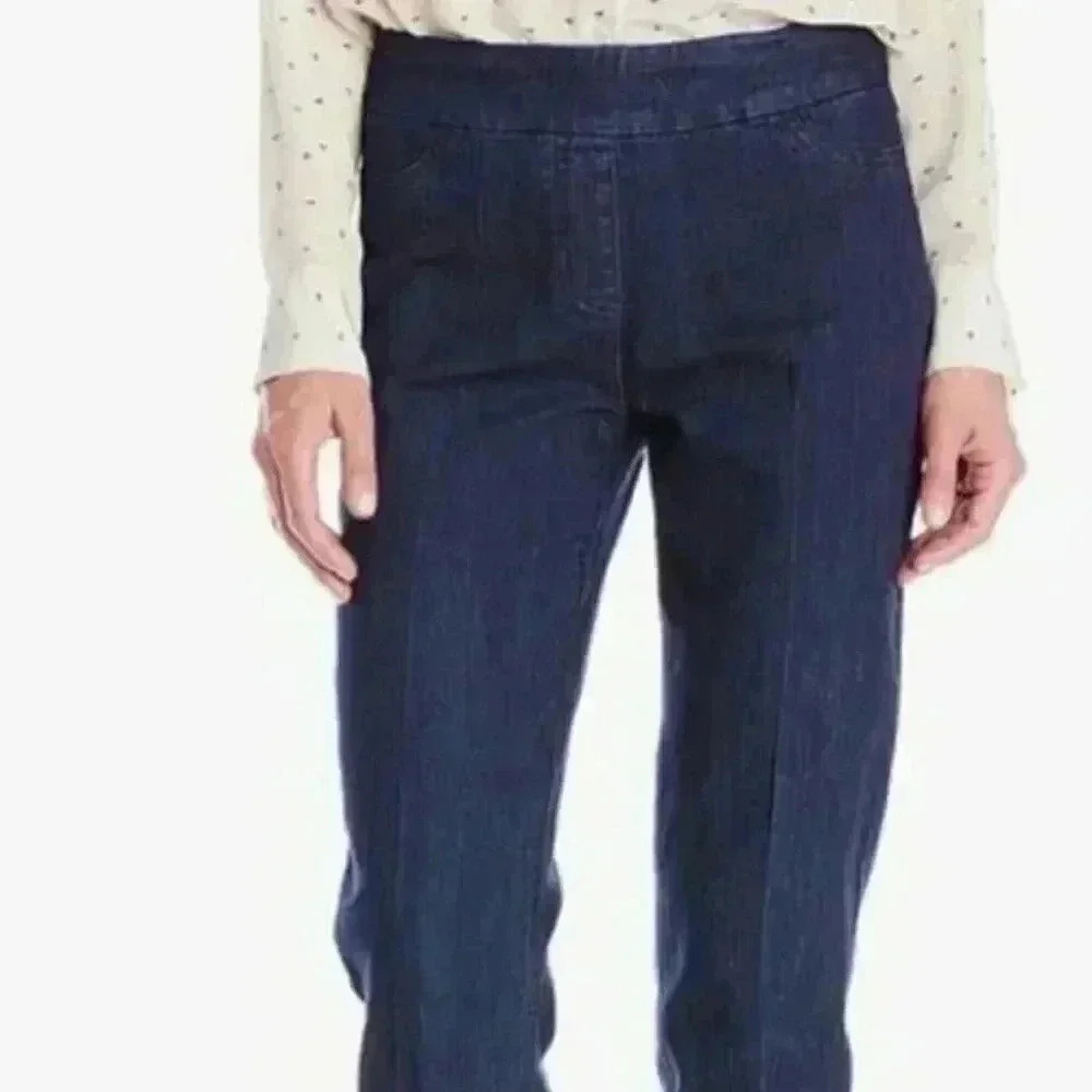 Coldwater Creek Women's Wide Band  Pull-on Straight Leg Jeans Size 12T